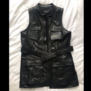 Theory leather vest